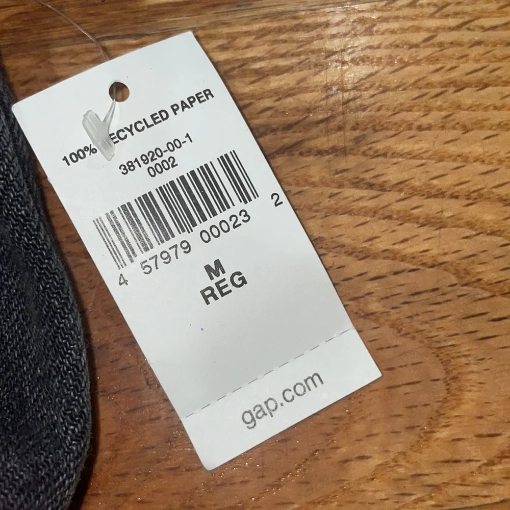 GAP Long Sleeve Denim Dress Icon Denim Duster Jacket Grey  Black M